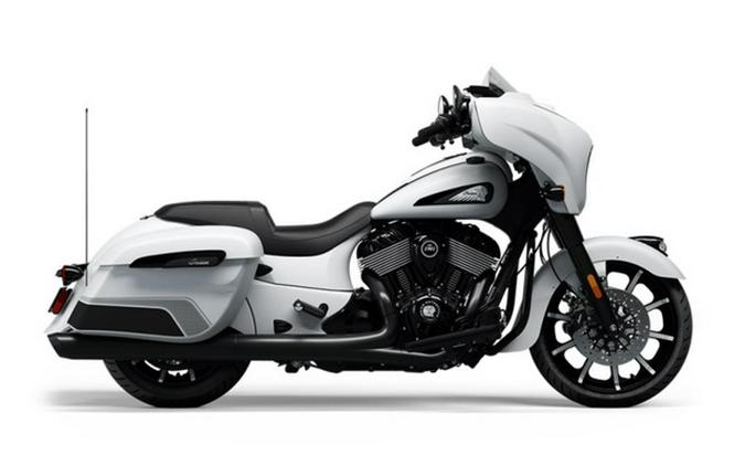 2024 Indian Chieftain Dark Horse Ghost White Metallic Smok