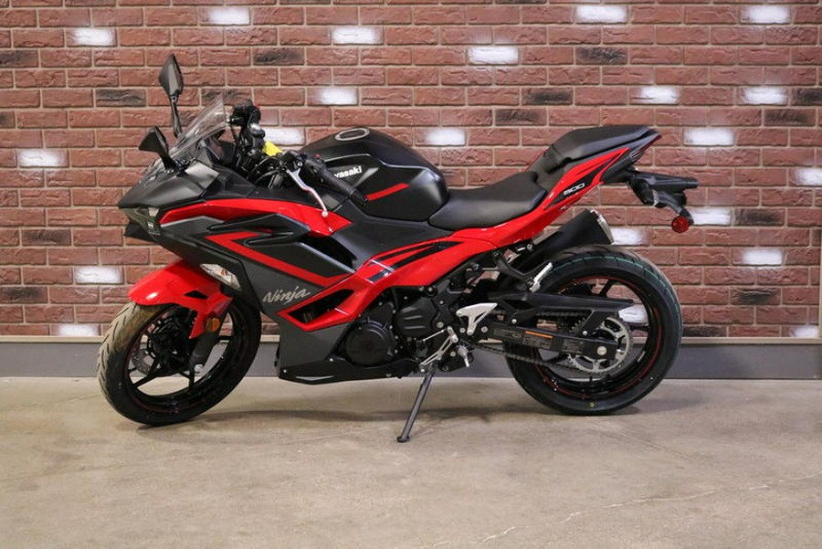 2024 Kawasaki Ninja® 500 ABS Passion Red/Metallic Flat Spark Black