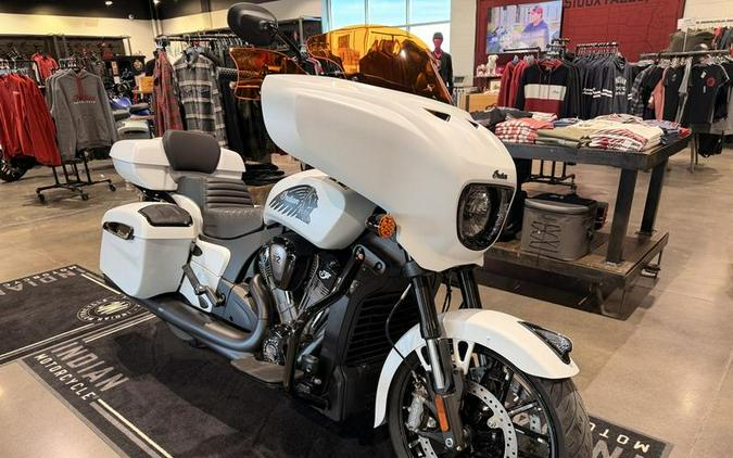 2025 Indian Motorcycle® Chieftain® PowerPlus Dark Horse® 112 w/PowerBand Ghost White Metallic Smoke