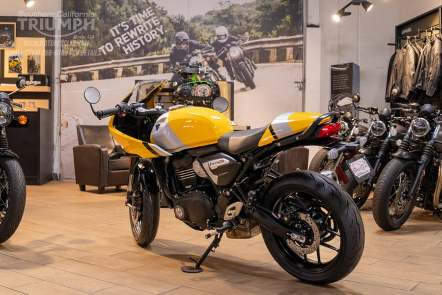 2026 Triumph Thruxton 400 Metallic Racing Yellow / Aluminium Silver