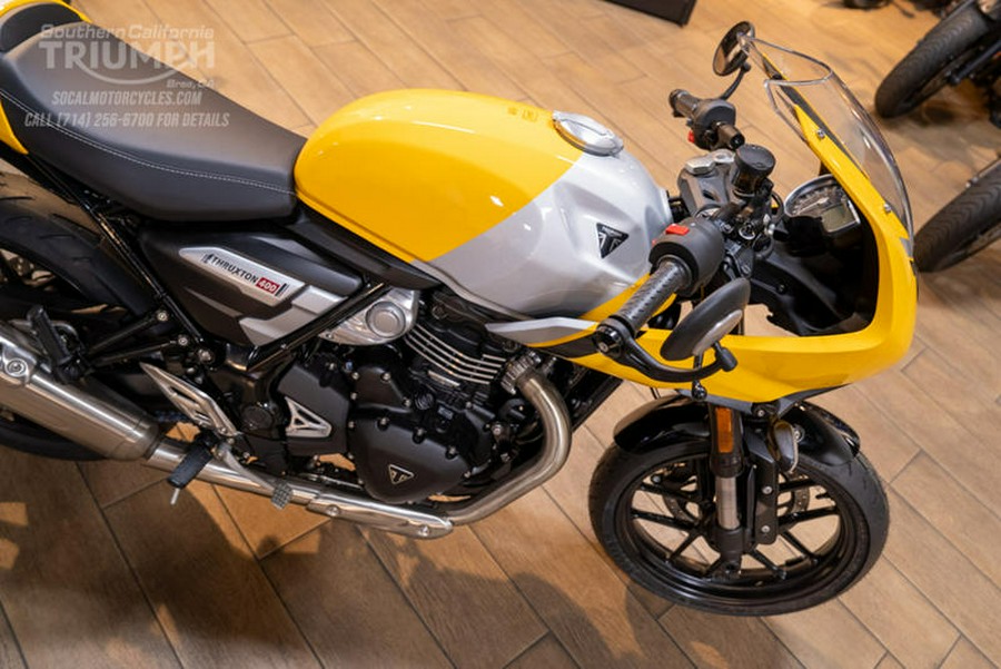 2026 Triumph Thruxton 400 Metallic Racing Yellow / Aluminium Silver