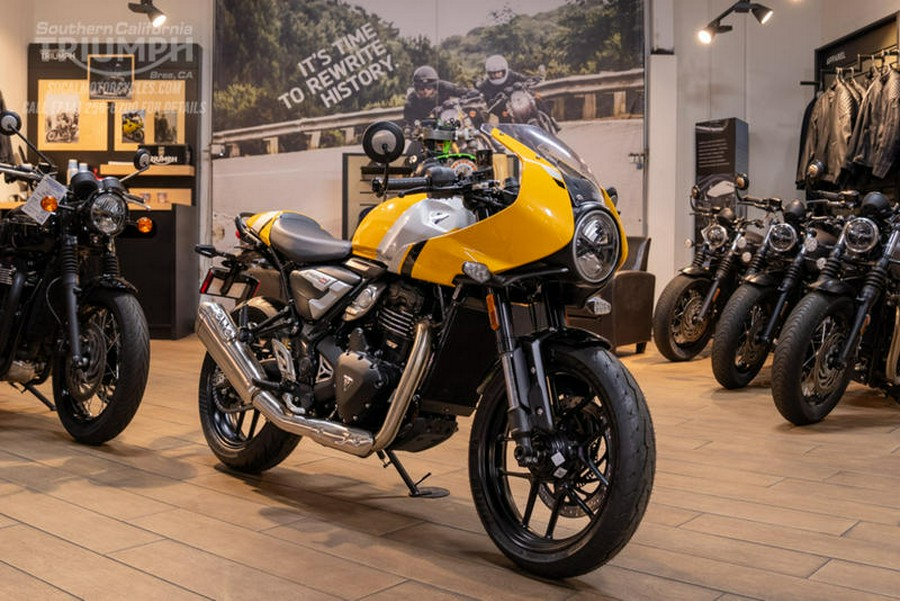 2026 Triumph Thruxton 400 Metallic Racing Yellow / Aluminium Silver