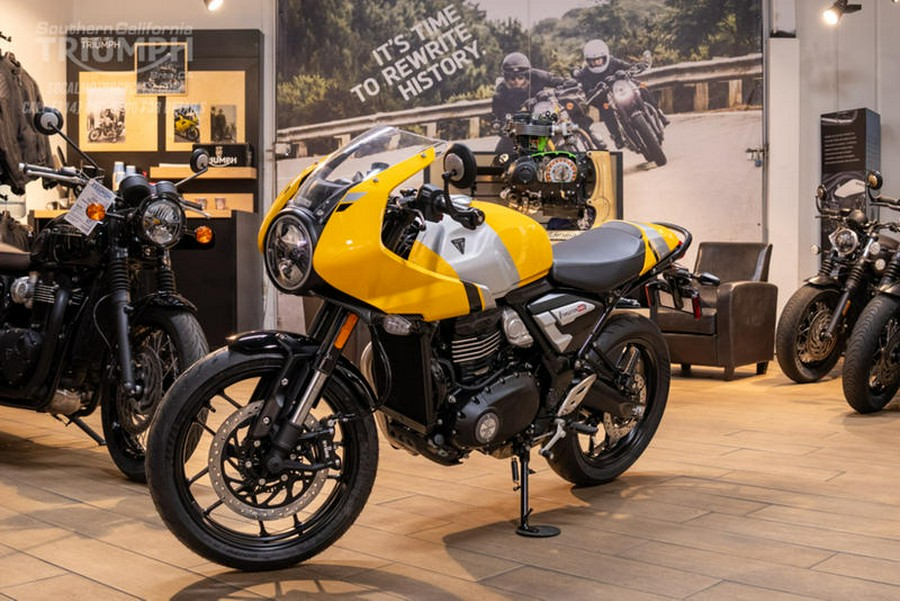 2026 Triumph Thruxton 400 Metallic Racing Yellow / Aluminium Silver