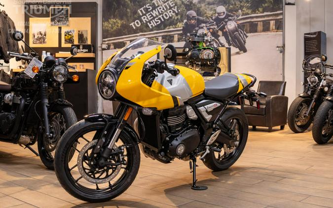 2026 Triumph Thruxton 400 Metallic Racing Yellow / Aluminium Silver