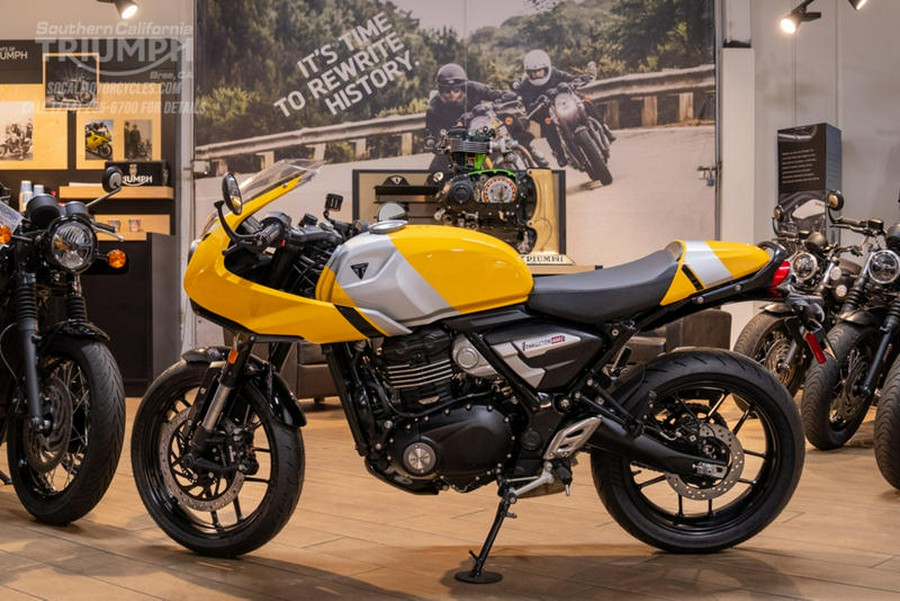 2026 Triumph Thruxton 400 Metallic Racing Yellow / Aluminium Silver
