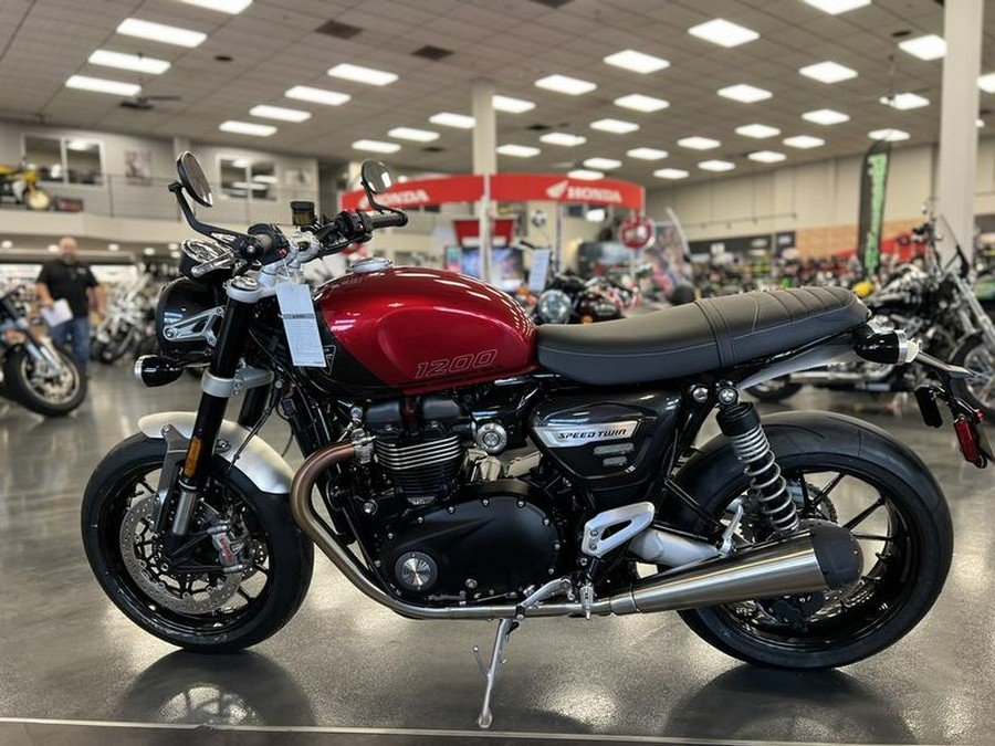 2024 Triumph Speed Twin 1200 Carnival Red/Storm Grey