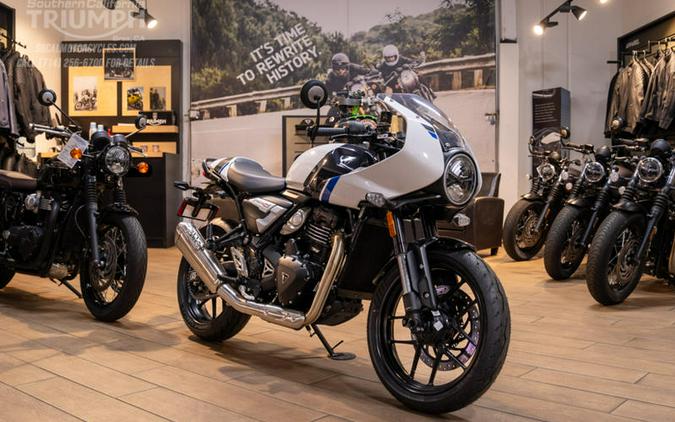2026 Triumph Thruxton 400 Pearl Metallic White / Storm Grey