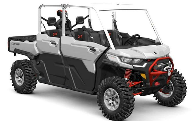2025 Can-Am Defender MAX X mr with Half-Doors HD10 Hyper Silver & Legion Red
