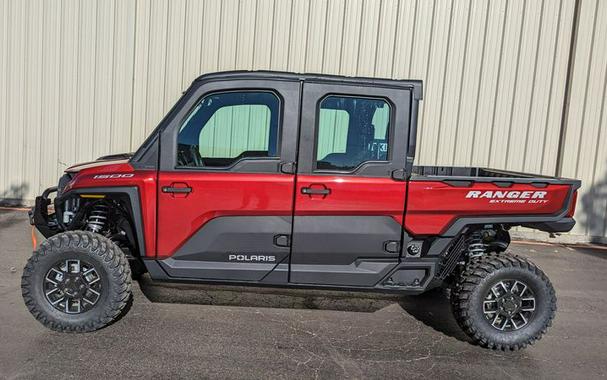 New 2024 POLARIS RANGER CREW XD 1500 NORTHSTAR EDITION ULTIMATE SUNSET RED