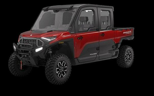 New 2024 POLARIS RANGER CREW XD 1500 NORTHSTAR EDITION ULTIMATE SUNSET RED