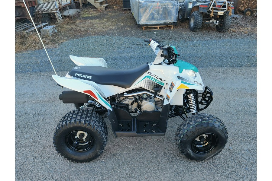 2025 Polaris Industries Outlaw® 110 EFI Bright White and Radiant Green