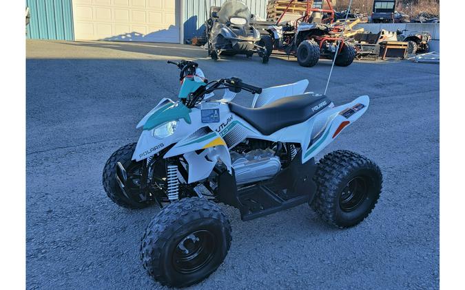 2025 Polaris Industries Outlaw® 110 EFI Bright White and Radiant Green