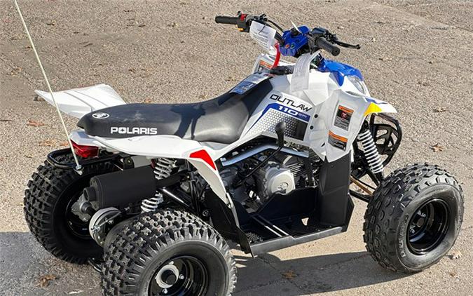 2025 Polaris Industries Outlaw® 110 EFI White and Polaris Blue