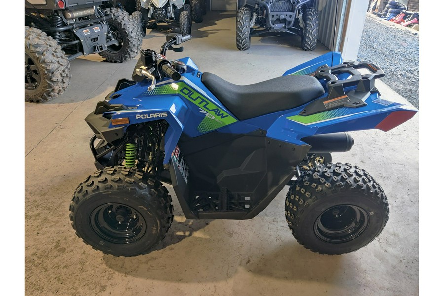 2025 Polaris Industries Outlaw® 70 EFI Velocity Blue & Lifted Lime