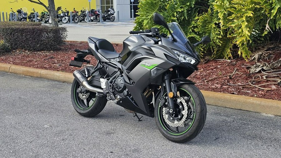 2024 Kawasaki Ninja 650 Metallic Matte Dark GrayMetallic Spark