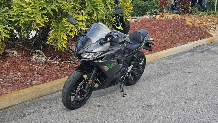 2024 Kawasaki Ninja 650 Metallic Matte Dark GrayMetallic Spark
