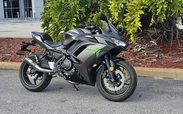 2024 Kawasaki Ninja 650 Metallic Matte Dark GrayMetallic Spark