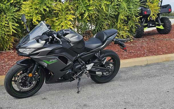 2024 Kawasaki Ninja 650 Metallic Matte Dark GrayMetallic Spark