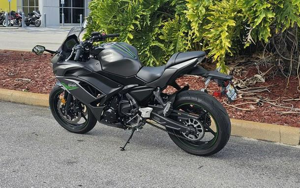 2024 Kawasaki Ninja 650 Metallic Matte Dark GrayMetallic Spark