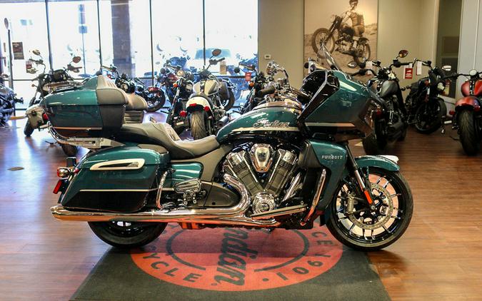 2026 Indian Motorcycle® Pursuit® Limited 112 w/PowerBand Audio Cascade Green with Black Metallic