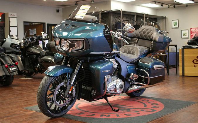 2026 Indian Motorcycle® Pursuit® Limited 112 w/PowerBand Audio Cascade Green with Black Metallic