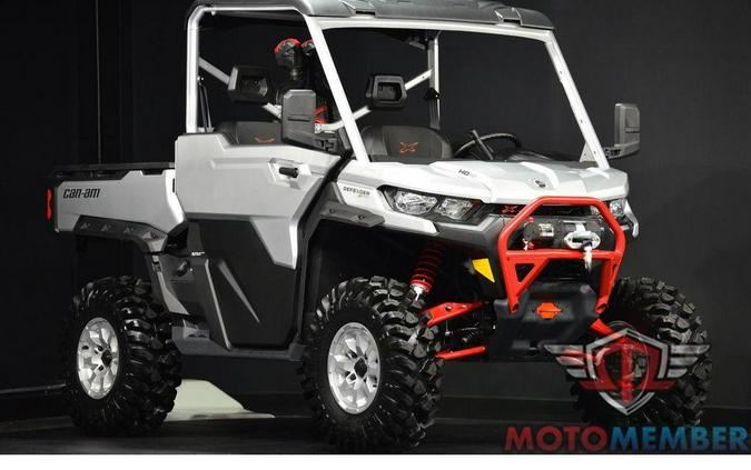 2025 Can-Am Defender X mr with Half-Doors HD10 Hyper Silver & Legion Red