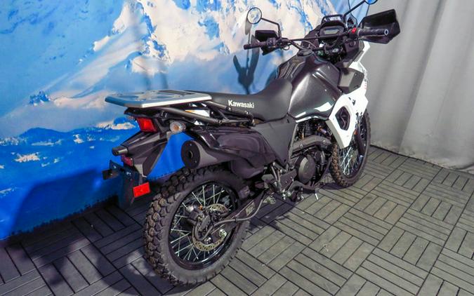 2025 Kawasaki KLR 650 Pearl Crystal WhiteMetallic Carbon Gray