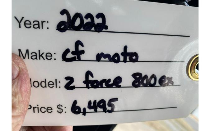 2022 CFMOTO ZFORCE 800 EX EPS