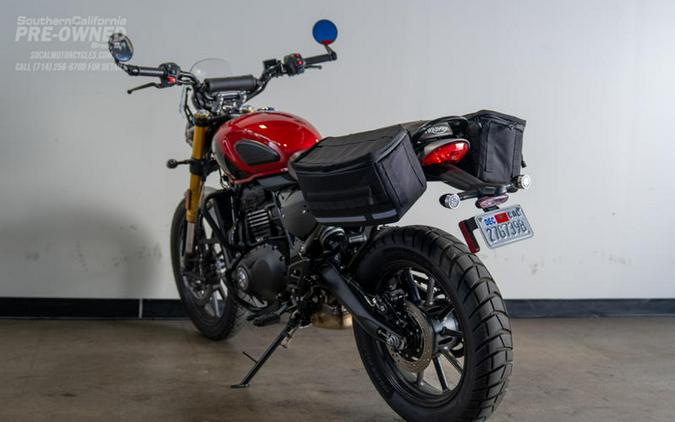 2025 Triumph Scrambler 400 X Carnival Red / Phantom Black