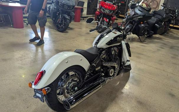 New 2025 INDIAN MOTORCYCLE SCOUT LIMITED GHOST WHITE MTLC TEC LIMITED TECH