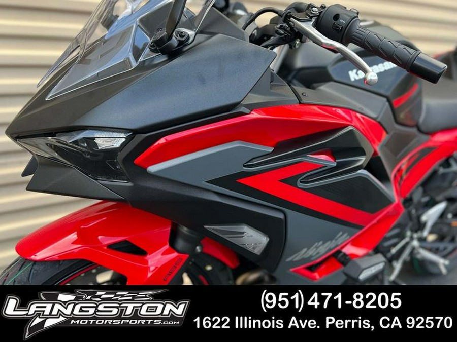 2024 Kawasaki Ninja® 500 ABS Passion Red/Metallic Flat Spark Black