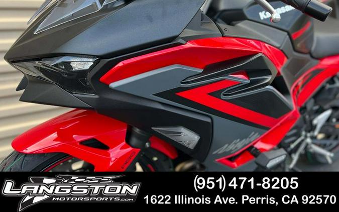 2024 Kawasaki Ninja® 500 ABS Passion Red/Metallic Flat Spark Black