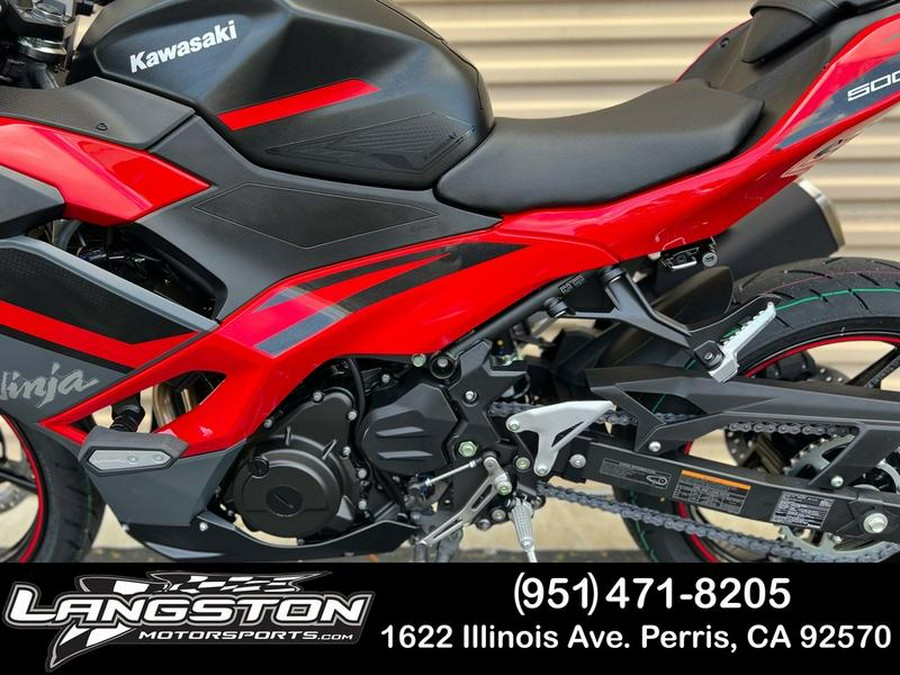 2024 Kawasaki Ninja® 500 ABS Passion Red/Metallic Flat Spark Black