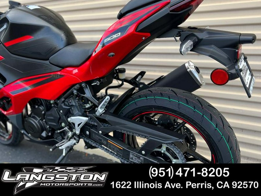 2024 Kawasaki Ninja® 500 ABS Passion Red/Metallic Flat Spark Black