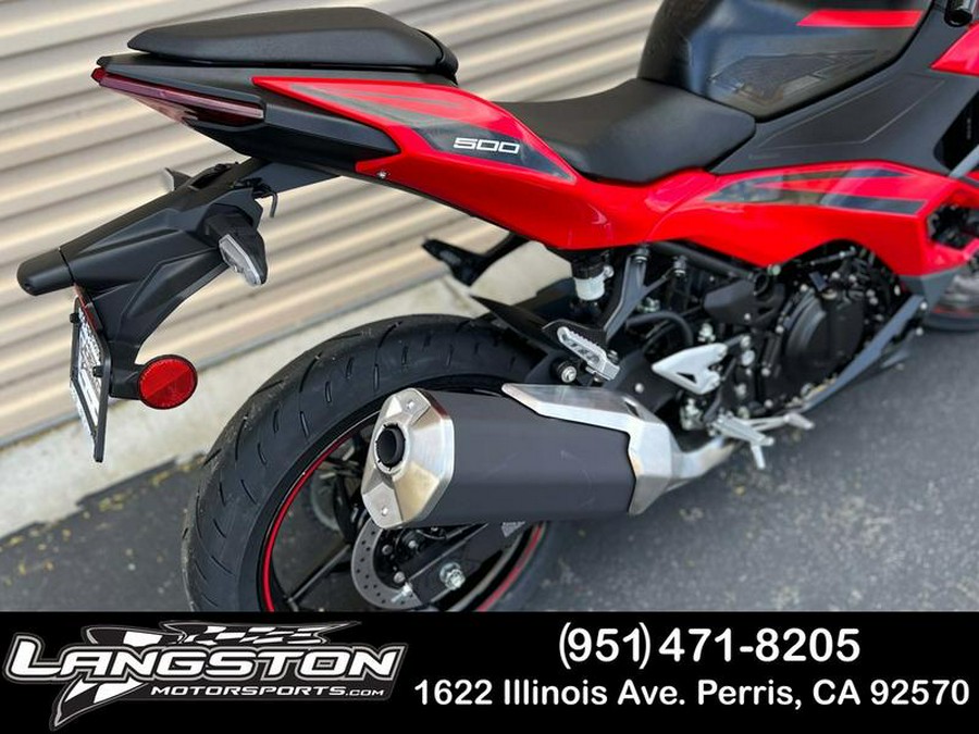 2024 Kawasaki Ninja® 500 ABS Passion Red/Metallic Flat Spark Black