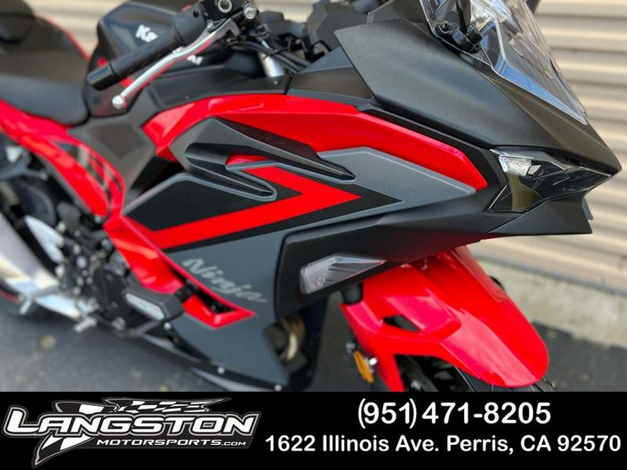 2024 Kawasaki Ninja® 500 ABS Passion Red/Metallic Flat Spark Black