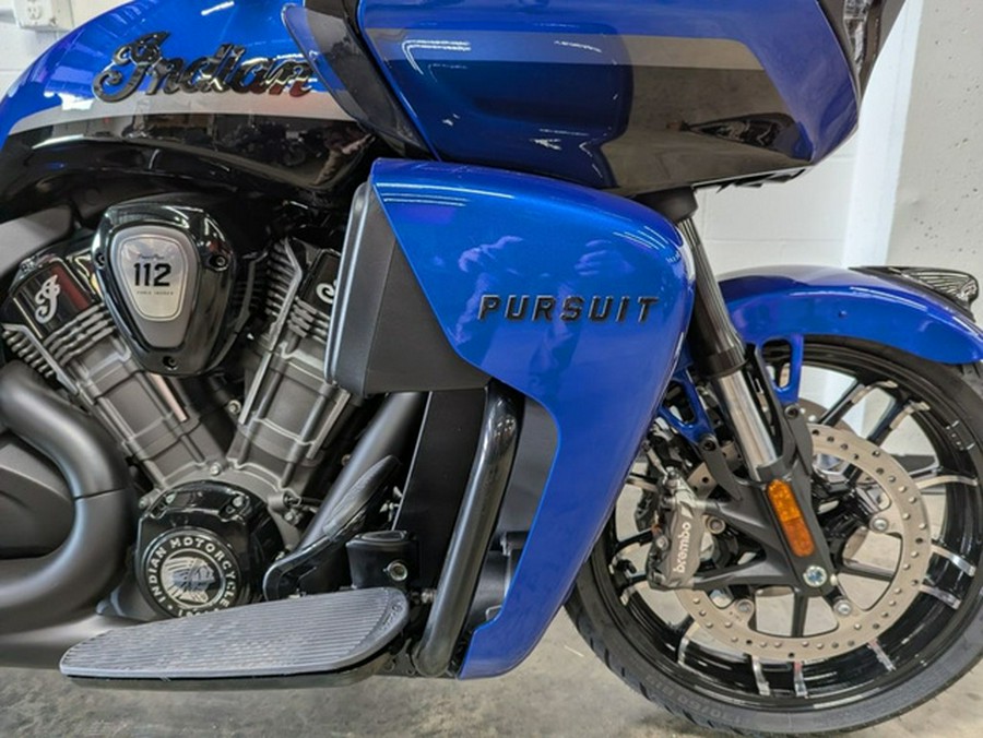 2026 Indian Pursuit Dark Horse 112 w/ PowerBand Audio Deep Blue Metallic with Black M