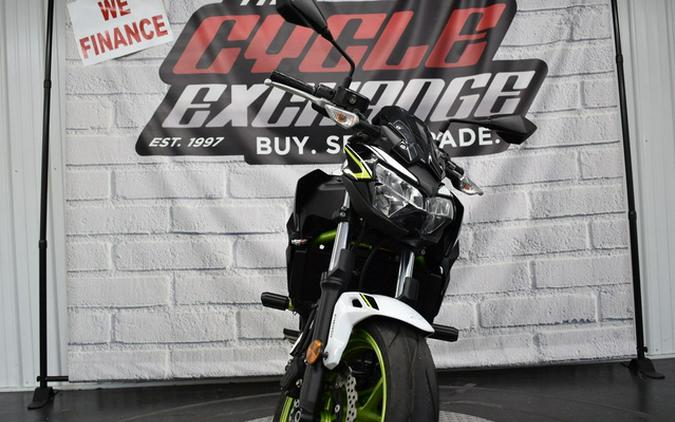 2021 Kawasaki Z650 ABS Pearl Blizzard White/Metallic Spark Black