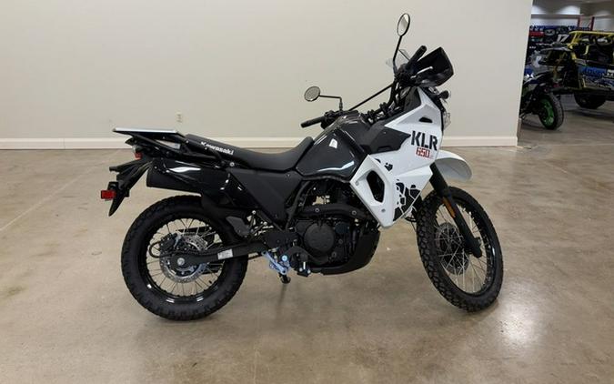 2025 Kawasaki KLR650 Pearl Crystal White/Metallic Carbon Gray A
