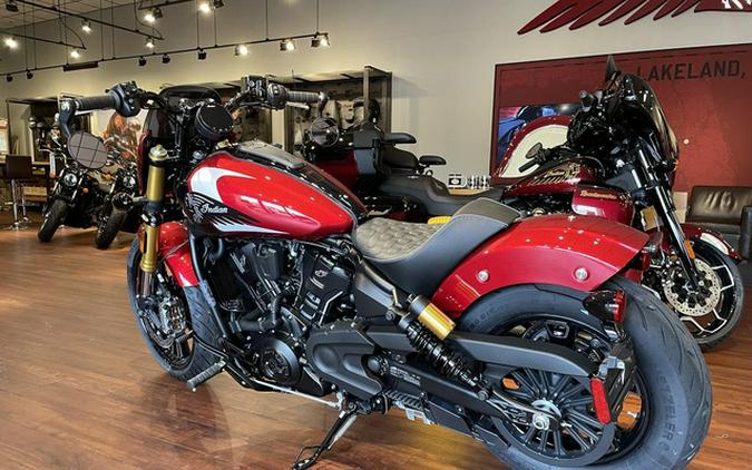 2025 Indian 101 Scout Sunset Red Metallic With Graphics