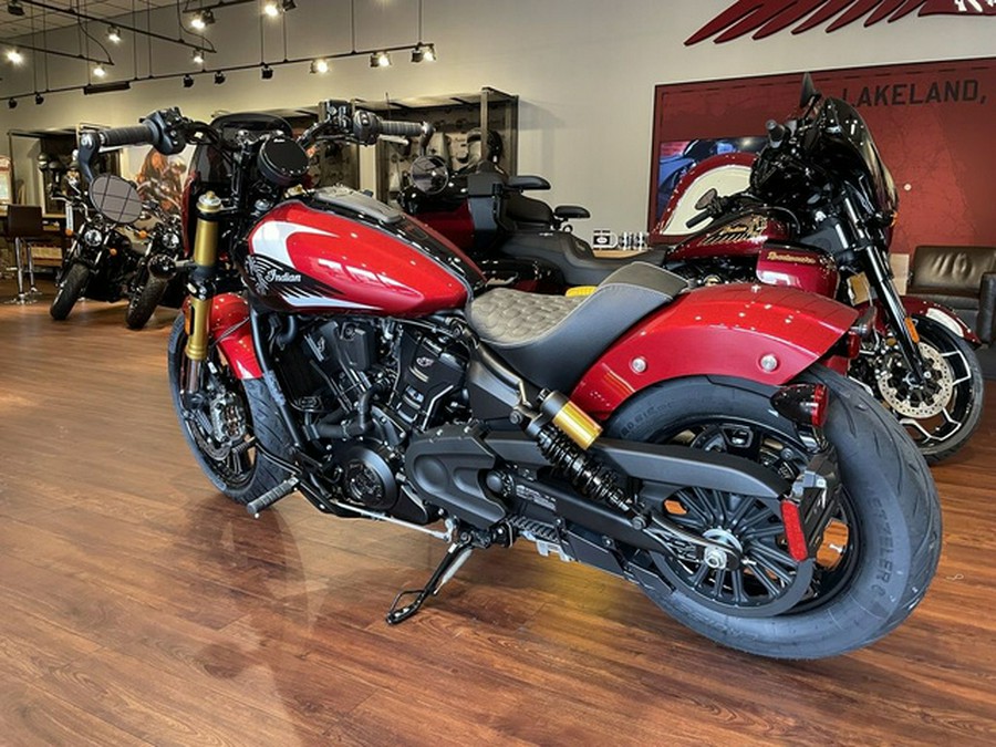 2025 Indian 101 Scout Sunset Red Metallic With Graphics