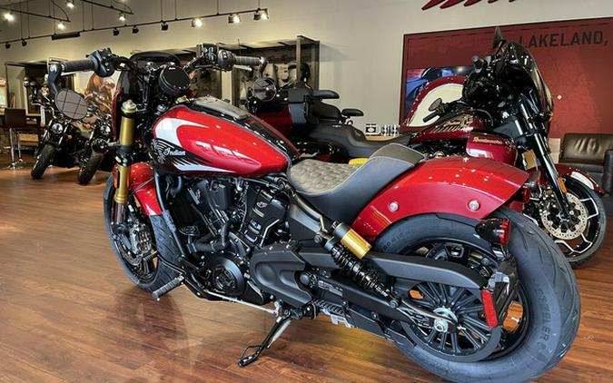 2025 Indian 101 Scout Sunset Red Metallic With Graphics
