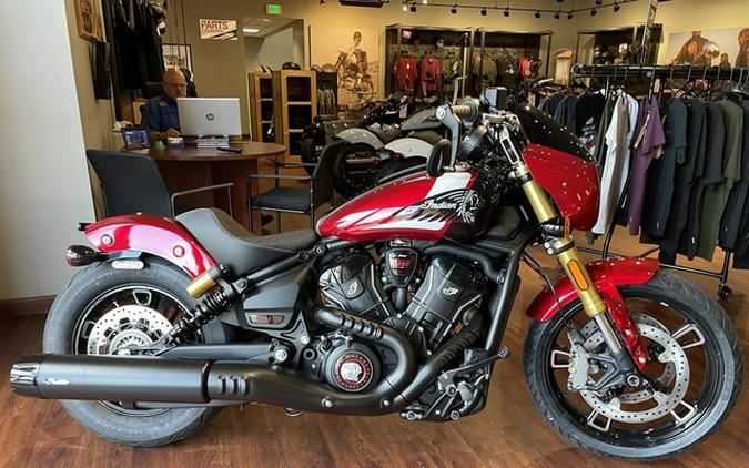 2025 Indian 101 Scout Sunset Red Metallic With Graphics