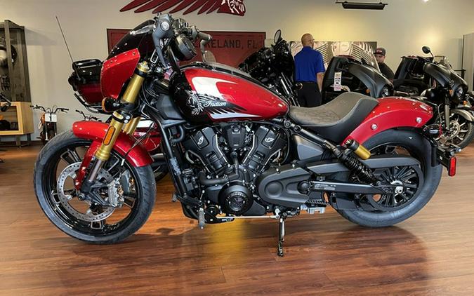 2025 Indian 101 Scout Sunset Red Metallic With Graphics