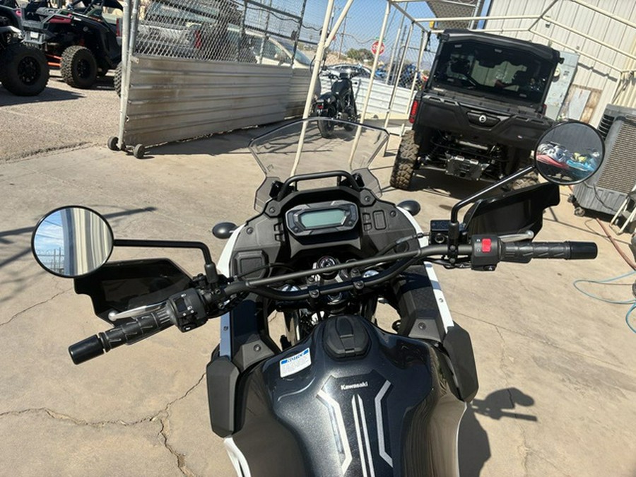 2025 Kawasaki KLR650 S Pearl Crystal White/Metallic Carbon Gray
