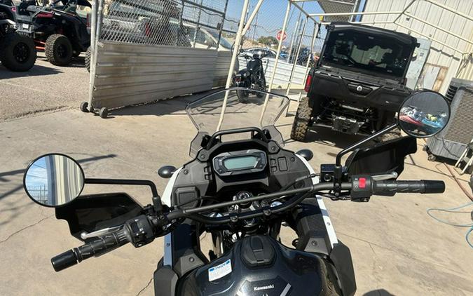 2025 Kawasaki KLR650 S Pearl Crystal White/Metallic Carbon Gray