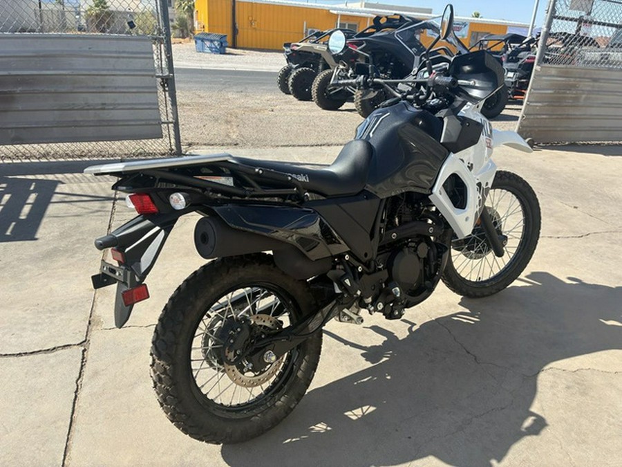 2025 Kawasaki KLR650 S Pearl Crystal White/Metallic Carbon Gray