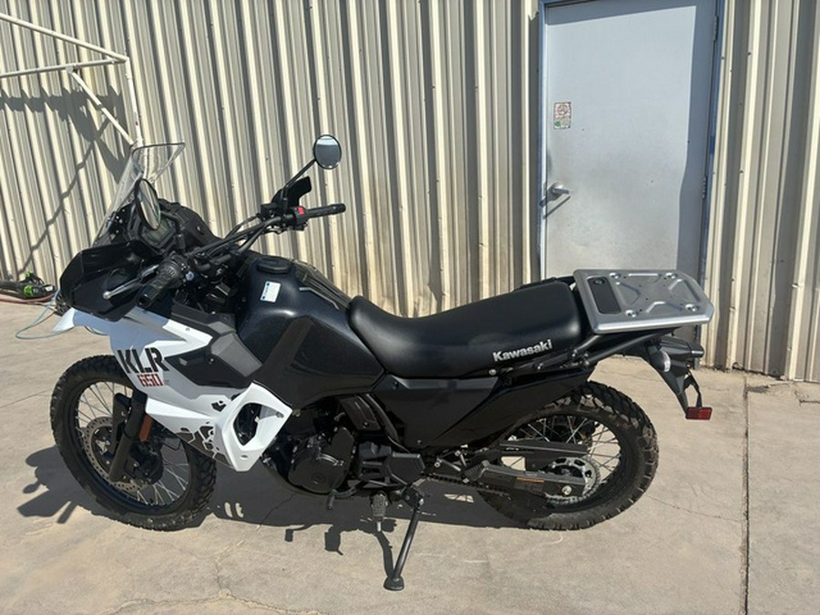 2025 Kawasaki KLR650 S Pearl Crystal White/Metallic Carbon Gray