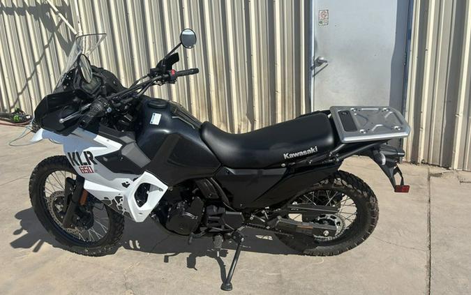 2025 Kawasaki KLR650 S Pearl Crystal White/Metallic Carbon Gray