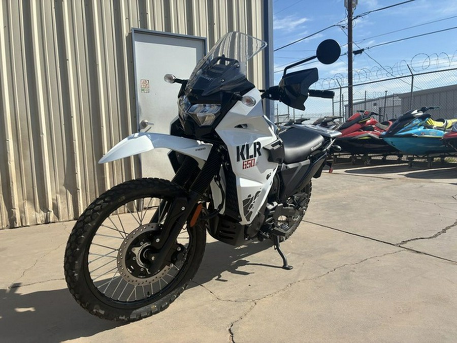 2025 Kawasaki KLR650 S Pearl Crystal White/Metallic Carbon Gray